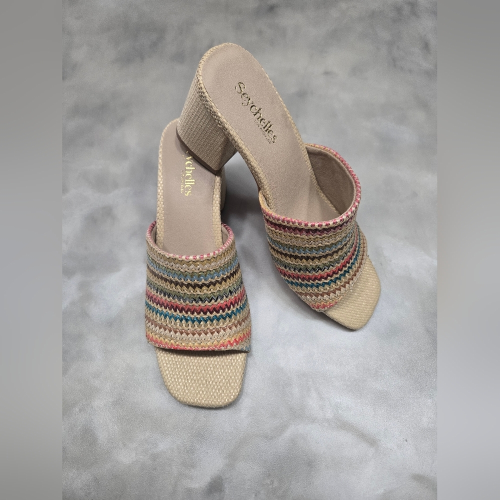 Seychelles Adapt Raffia Open Toe  Summer Sandal Size 8